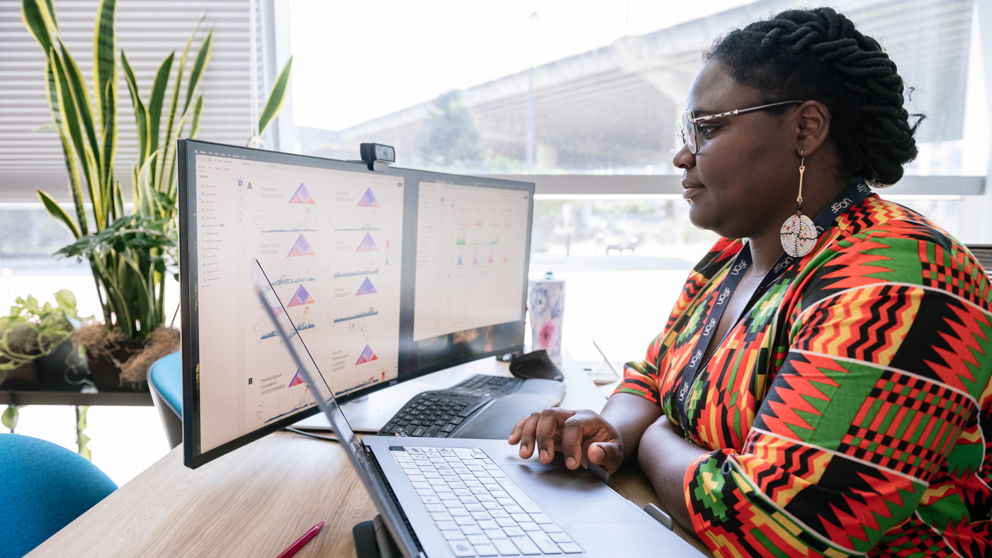 for Catherine Tcheandjieu, DVM, PhD, an investigator at Gladstone Institutes 