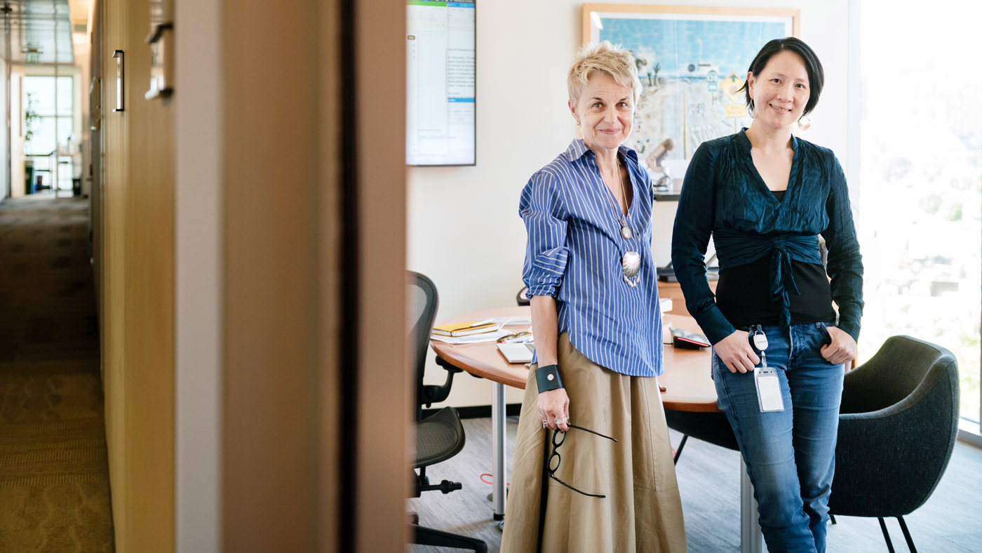 Melanie Ott and Nadia Roan at Gladstone Institutes