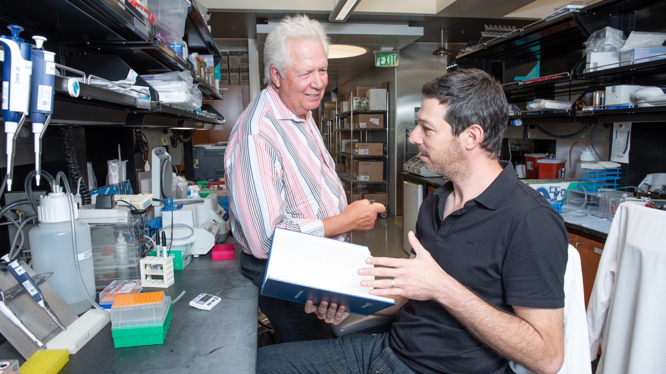 Warner Greene and Eytan Herzig at Gladstone Institutes