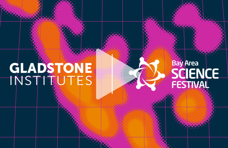 Heat map with Gladstone Logo and Bay Area Science Festival Logo