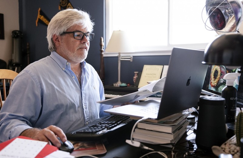 Gladstone&#039;s Steve Finkbeiner at his home office