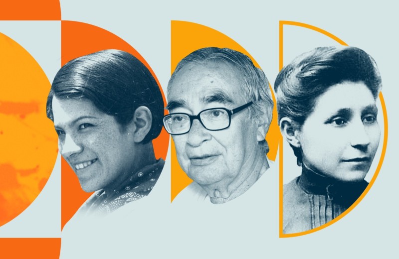 Graphic of 3 Native American scientists including Bertha Parker, Fred Begay, and Susan La Flesche Picotte