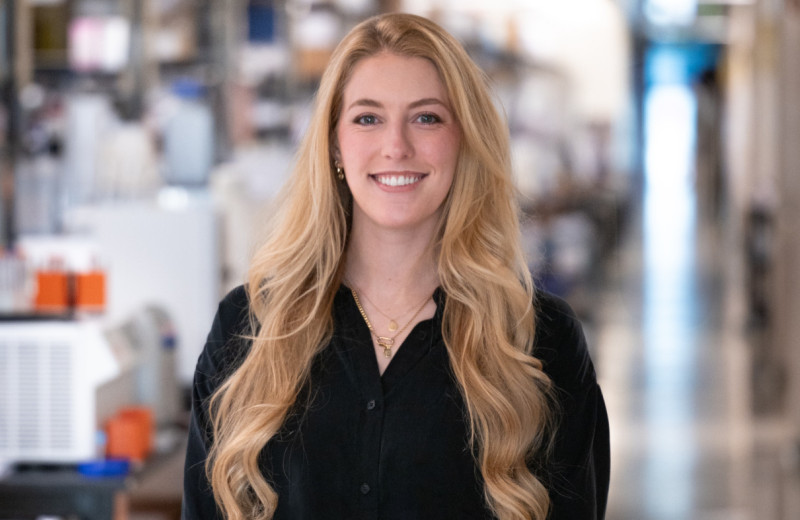 headshot of Cathrine Sant standing in the lab