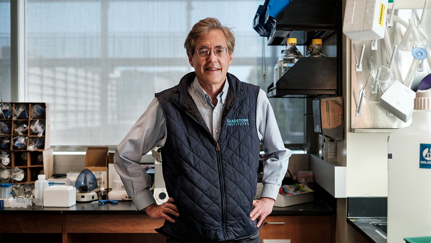 Bruce Conklin standing in the lab at Gladstone Institutes facing the camera