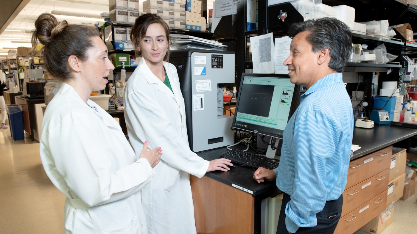 Gladstone scientists working in the lab