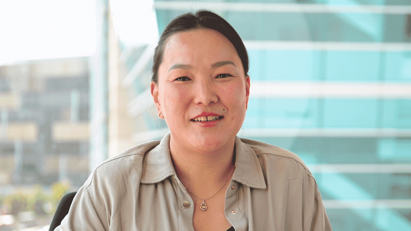 Gif of bioinformatics fellow Tslemen Daria