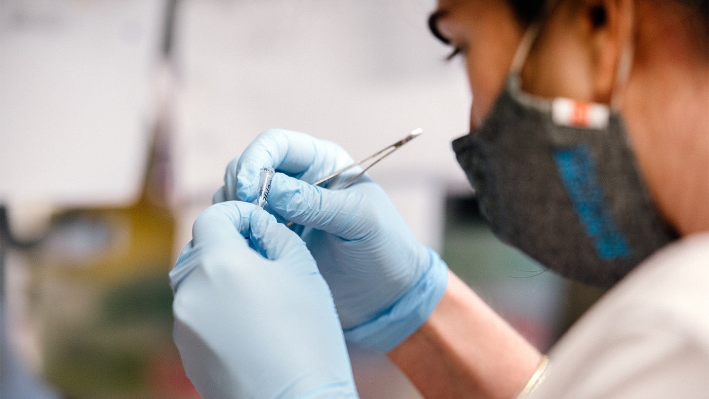 Scientist working in the lab, Gladstone Institutes