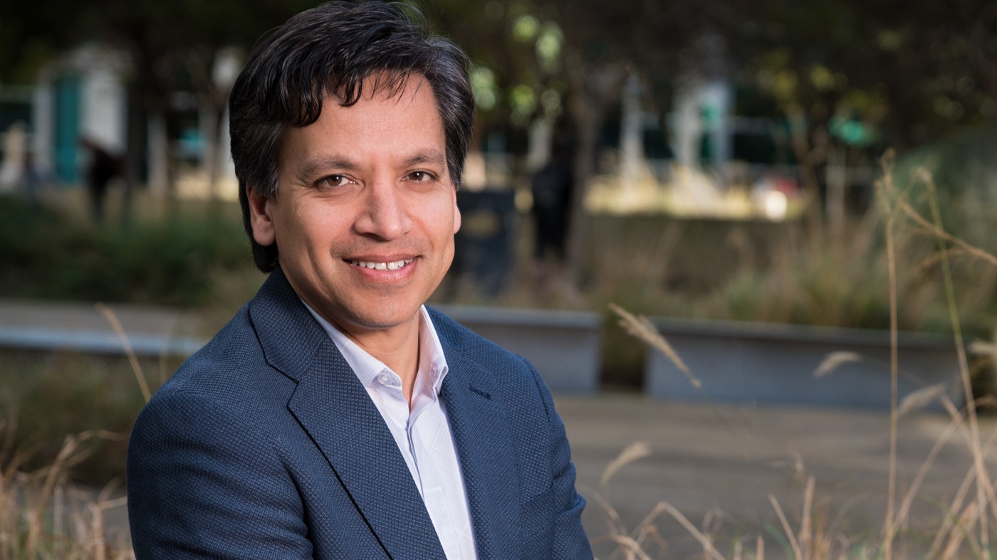 Deepak Srivastava outside Gladstone Institutes